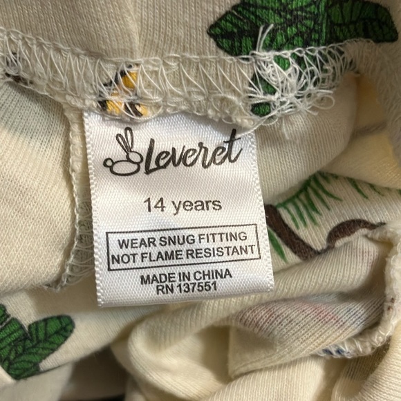 🌈 BOGO two pairs of Leveret 100% cotton bottoms monkeys and roosters 14 Years - Picture 9 of 10